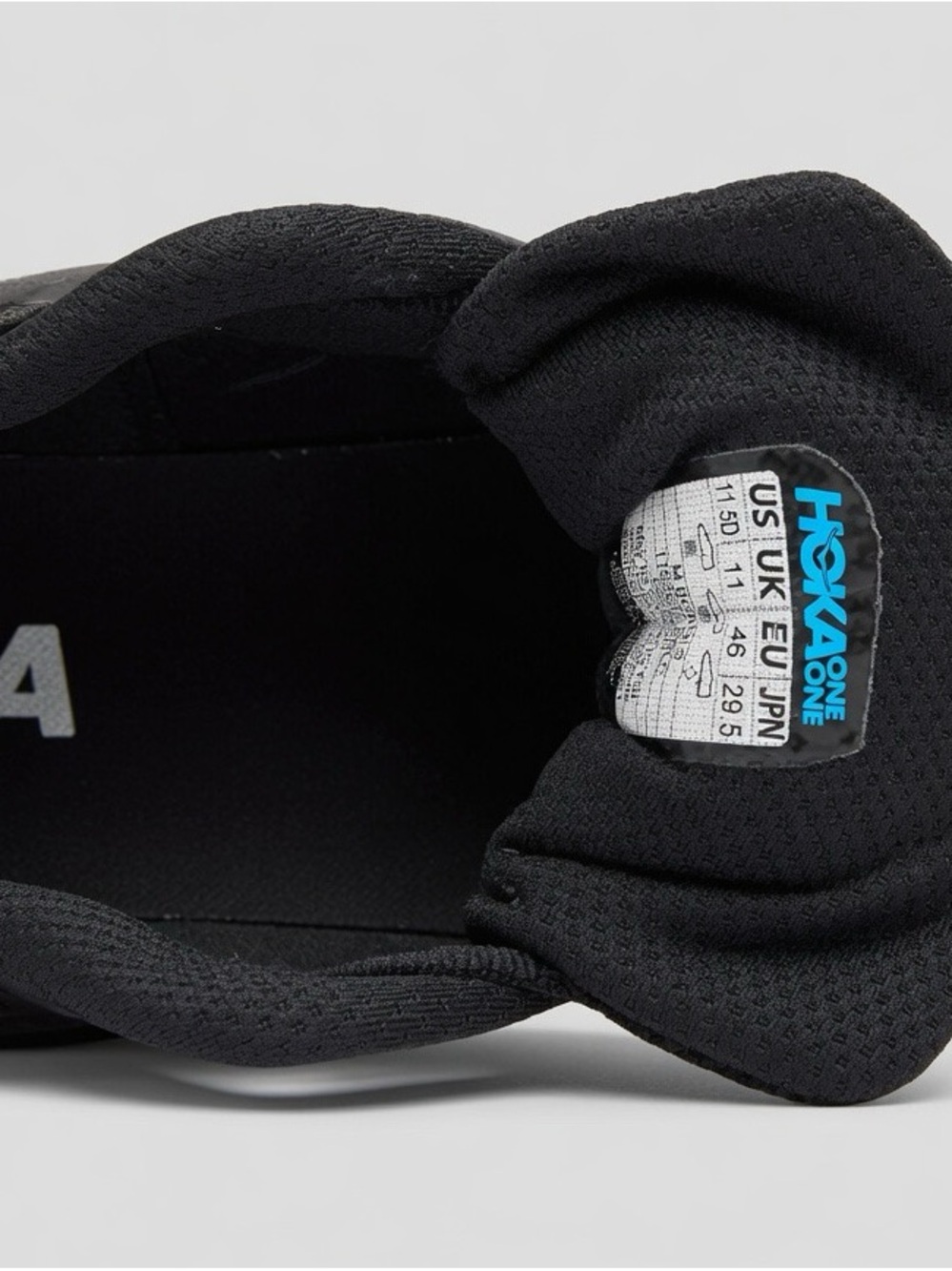Hoka Men's All-Black Cushioned Running Shoes - Picture 5 of 7